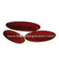 Set of 3 leaf plates in red
