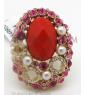 Fashion red crystal rings