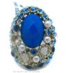 Fashion blue crystal ring