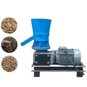 Flat mold wood chip pellet machine