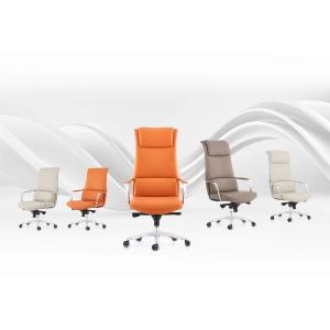 Luxury High Back Office Leather Chair with PU Aluminum Alloy