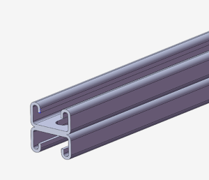 Shallow welded back-to-back support channels