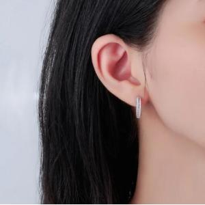 Mobius 925 Silver Microset Full Diamond Earrings