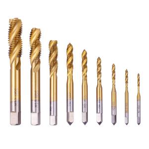 M3 M4 M5 M6 M8 Titanium Coated HSS Spiral Flute Metric Taps 