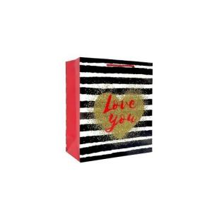 Gilded and glittery Valentine's Day gift bag