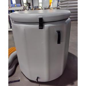 Portable round inflatable ice bath plunge tubs