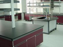 steel and wood lab bench 