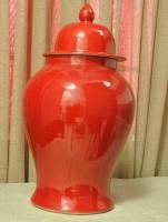 red colored glaze porcelain general jar