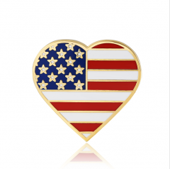 Stock American flag lapel pins 