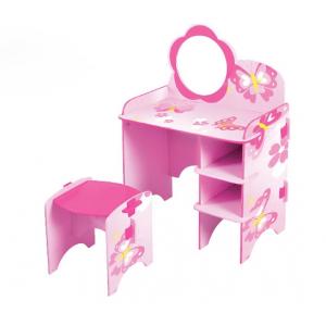 Wooden Kid Vanity and Stool