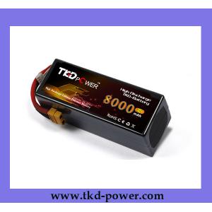 8000mAh Lithium battery 25C 22.2V 6S rechargable b