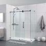 Stainless Steel Soft-Closing Sliding Glass Shower 