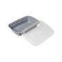 Meal prep plastic food containers with lids, reusable storag