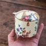 Printed Pattern of a Round Paper Box with a Lid