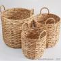 Water hyacinth storage/ laundry basket set, Handmade baskets