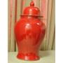 red colored glaze porcelain general jar