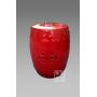 red colored glaze porcelain cool stool