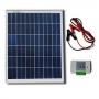 25W12V Solar module with Battery Clips&3A Charger